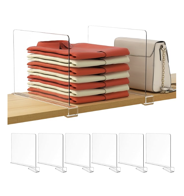 Clear Acrylic Shelf Dividers
